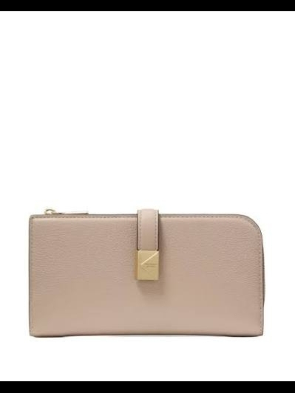kate spade Nude Pink Leather Zip Wallet with Gold Hardware